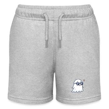 Schickes Gespenst mit Brille - Kinder Organic Joggingshorts Mini Bolter von Stanley/Stella - Grau meliert - Vorne