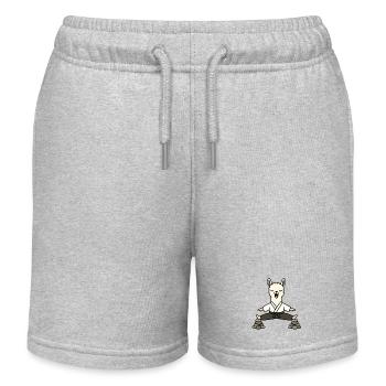 Lama Zen en kimono méditatif - Short de jogging enfant bio Stanley/Stella - gris chiné - Devant