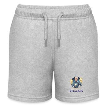 Stellarc Cosmic Hero - Kids Organic Sweat Shorts by Stanley/Stella - heather grey - Front