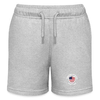 USA NY Patriot Shield - Short de jogging enfant bio Stanley/Stella - gris chiné - Devant