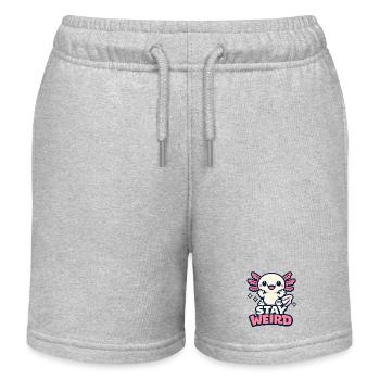 Reste bizarre - Axolotl - Short de jogging enfant bio Stanley/Stella - gris chiné - Devant