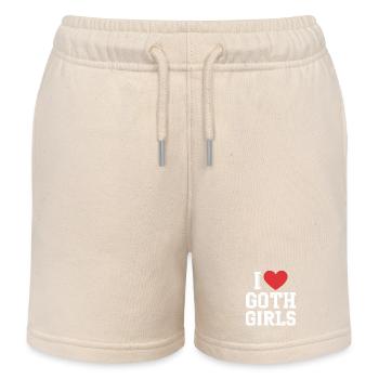 J’adore les filles gothiques - Short de jogging enfant bio Stanley/Stella - écru doux - Devant