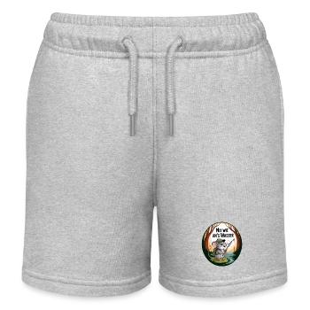 Nix wie An's Wasser Angeln mit Opa Mäuschen - Kinder Organic Joggingshorts Mini Bolter von Stanley/Stella - Grau meliert - Vorne