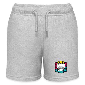 Nur gute Stimmung...  - Kinder Organic Joggingshorts Mini Bolter von Stanley/Stella - Grau meliert - Vorne