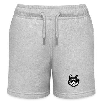 Wolf-Hipster-Sonnenbrille - Kinder Organic Joggingshorts Mini Bolter von Stanley/Stella - Grau meliert - Vorne