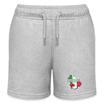 Basilikata Italien Retro Region Landkarte Souvenir - Kinder Organic Joggingshorts Mini Bolter von Stanley/Stella - Grau meliert - Vorne