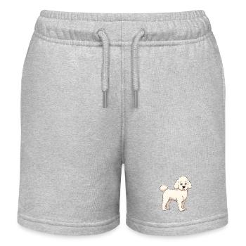 Weisser Pudel - Kinder Organic Joggingshorts Mini Bolter von Stanley/Stella - Grau meliert - Vorne