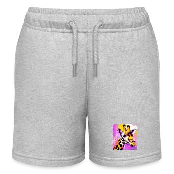 Giraffe - Kinder Organic Joggingshorts Mini Bolter von Stanley/Stella - Grau meliert - Vorne