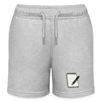Notizheft - Kinder Organic Joggingshorts Mini Bolter von Stanley/Stella - Grau meliert - Vorne