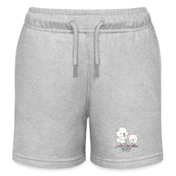 Große Schwester 2027 niedliche Bärchen - Kinder Organic Joggingshorts Mini Bolter von Stanley/Stella - Grau meliert - Vorne