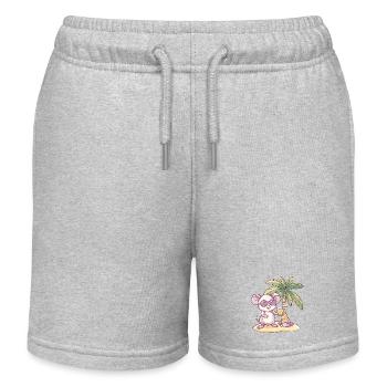Maus Sommer Palme - Kinder Organic Joggingshorts Mini Bolter von Stanley/Stella - Grau meliert - Vorne