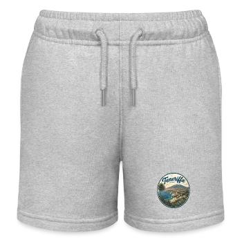 Teneriffa Retro Küstenpanorama - Kinder Organic Joggingshorts Mini Bolter von Stanley/Stella - Grau meliert - Vorne