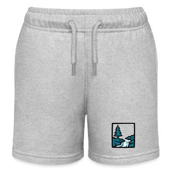 River Forest Nature Logo - Kids Organic Sweat Shorts by Stanley/Stella - heather grey - Front