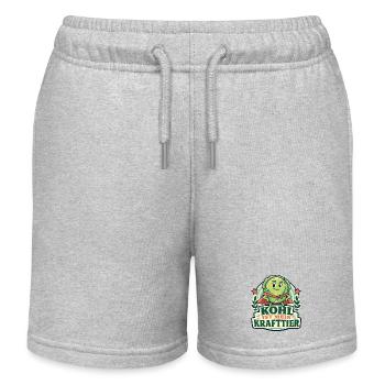 Kohl ist mein Krafttier – Gartenhumor - Kinder Organic Joggingshorts Mini Bolter von Stanley/Stella - Grau meliert - Vorne