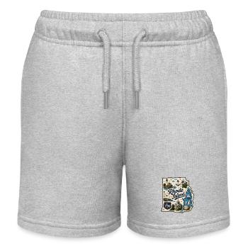 Rhode Island Ocean State Vintage-Aufkleber - Kinder Organic Joggingshorts Mini Bolter von Stanley/Stella - Grau meliert - Vorne