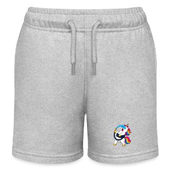 Unicorn Garden Hose Attack - Kids Organic Sweat Shorts by Stanley/Stella - heather grey - Front