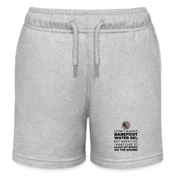 Pieds nus Ski nautique Sports extrêmes Pieds nus - Short de jogging enfant bio Stanley/Stella - gris chiné - Devant