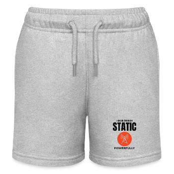 Opérateur radio amateur Fréquence des ondes radio - Short de jogging enfant bio Stanley/Stella - gris chiné - Devant