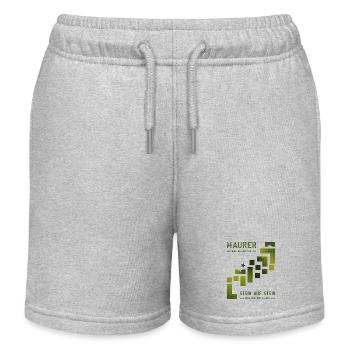 Maurer Hochbau Steinmetz - Kinder Organic Joggingshorts Mini Bolter von Stanley/Stella - Grau meliert - Vorne