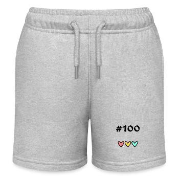 100 ANS. 100e ANNIVERSAIRE. ANNIVERSAIRE 100 ANS. - Short de jogging enfant bio Stanley/Stella - gris chiné - Devant
