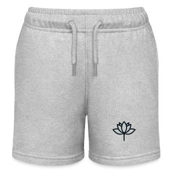 Minimalistische Pflanze - Kinder Organic Joggingshorts Mini Bolter von Stanley/Stella - Grau meliert - Vorne