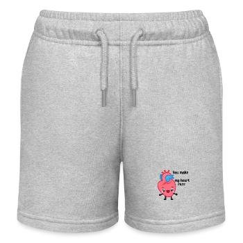 Medical Charades - Heart - Kids Organic Sweat Shorts by Stanley/Stella - heather grey - Front