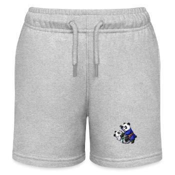 Pandabären Jiu-Jitsu - Kinder Organic Joggingshorts Mini Bolter von Stanley/Stella - Grau meliert - Vorne