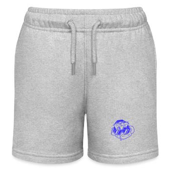 Trauriger DJ Zombie Horror Halloween Party Kopf - Kinder Organic Joggingshorts Mini Bolter von Stanley/Stella - Grau meliert - Vorne