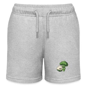 Britta Brocoli et chou-fleur Bernd - Short de jogging enfant bio Stanley/Stella - gris chiné - Devant