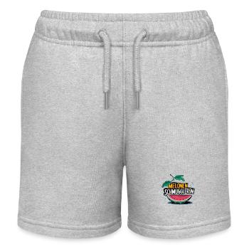 Melonen Schmugglerin Schwangerschaft Geschenkidee - Kinder Organic Joggingshorts Mini Bolter von Stanley/Stella - Grau meliert - Vorne