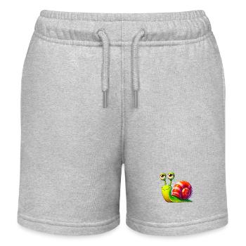 Schnecke - Kinder Organic Joggingshorts Mini Bolter von Stanley/Stella - Grau meliert - Vorne