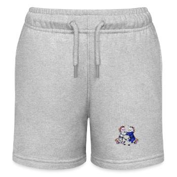 Einhörner Jiu-Jitsu Ringen - Kinder Organic Joggingshorts Mini Bolter von Stanley/Stella - Grau meliert - Vorne