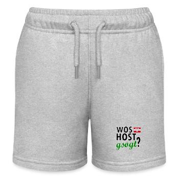 Dialekt Mundart Österreichisch - Kinder Organic Joggingshorts Mini Bolter von Stanley/Stella - Grau meliert - Vorne