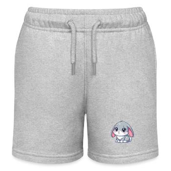 Baby Kaninchen - Kinder Organic Joggingshorts Mini Bolter von Stanley/Stella - Grau meliert - Vorne