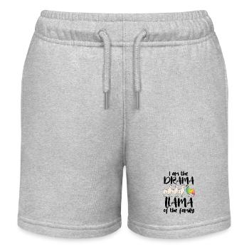 Drame Lama de la famille Drame Lama Rainbow LGBT - Short de jogging enfant bio Stanley/Stella - gris chiné - Devant