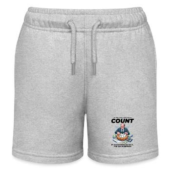 CPA Chick Counter: Humorous Tax Season Nesting Fun - Kids Organic Sweat Shorts by Stanley/Stella - heather grey - Front
