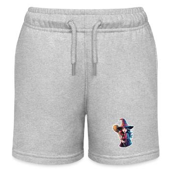 Sorcière / Magie / Rituel de sorcière / Conte de fées / Sort - Short de jogging enfant bio Stanley/Stella - gris chiné - Devant