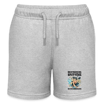 Beatboxing, Drôle, Rythmique, Humour, Percussions vocales - Short de jogging enfant bio Stanley/Stella - gris chiné - Devant
