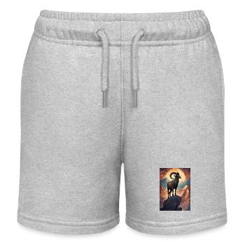 Sternzeichen Steinbock - Kinder Organic Joggingshorts Mini Bolter von Stanley/Stella - Grau meliert - Vorne