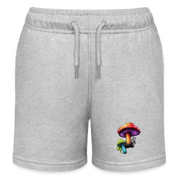 Champignon / Champignon / Prairie / Forêt / Goa / Psy - Short de jogging enfant bio Stanley/Stella - gris chiné - Devant