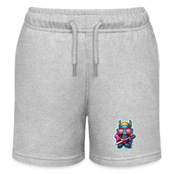Samurai / Japanese / Harakiri / Katana / Man - Kids Organic Sweat Shorts by Stanley/Stella - heather grey - Front