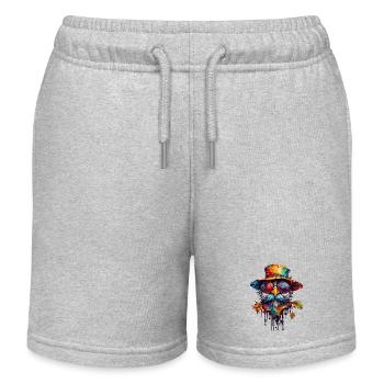Vogelscheuche / Erntehelfer / Maisfeld / Feld - Kinder Organic Joggingshorts Mini Bolter von Stanley/Stella - Grau meliert - Vorne