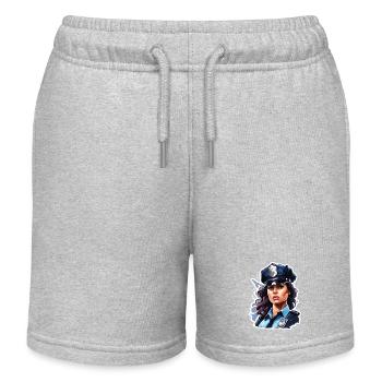 Polizei / Einsatz / Beruf / Job / Einsatzkräfte - Kinder Organic Joggingshorts Mini Bolter von Stanley/Stella - Grau meliert - Vorne