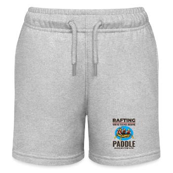 Rafting Team Raft White Water Rafter Paddle Funny - Kids Organic Sweat Shorts by Stanley/Stella - heather grey - Front