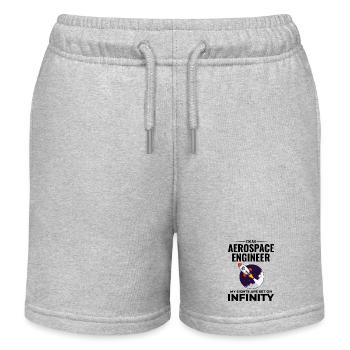Aerospace Engineer Astronautical Rocket Scientist - Kids Organic Sweat Shorts by Stanley/Stella - heather grey - Front