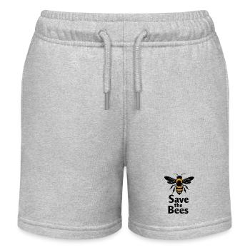 SAVE THE BEES - Kids Organic Sweat Shorts by Stanley/Stella - heather grey - Front