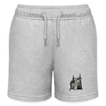 Cerf - Short de jogging enfant bio Stanley/Stella - gris chiné - Devant