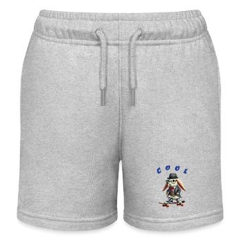 Lapin cool - Short de jogging enfant bio Stanley/Stella - gris chiné - Devant