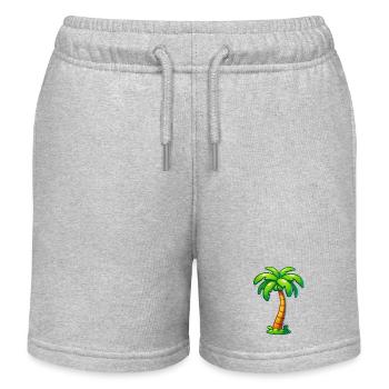 palmier - Short de jogging enfant bio Stanley/Stella - gris chiné - Devant