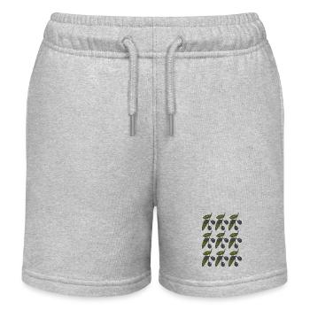 Olive branch pattern - Kids Organic Sweat Shorts by Stanley/Stella - heather grey - Front
